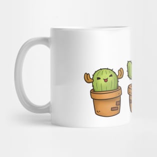 Cute and Happy Christmas Cactus Mug